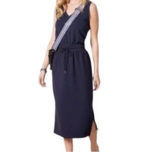 Evereve Navy Sleeveless Dress Sz Small